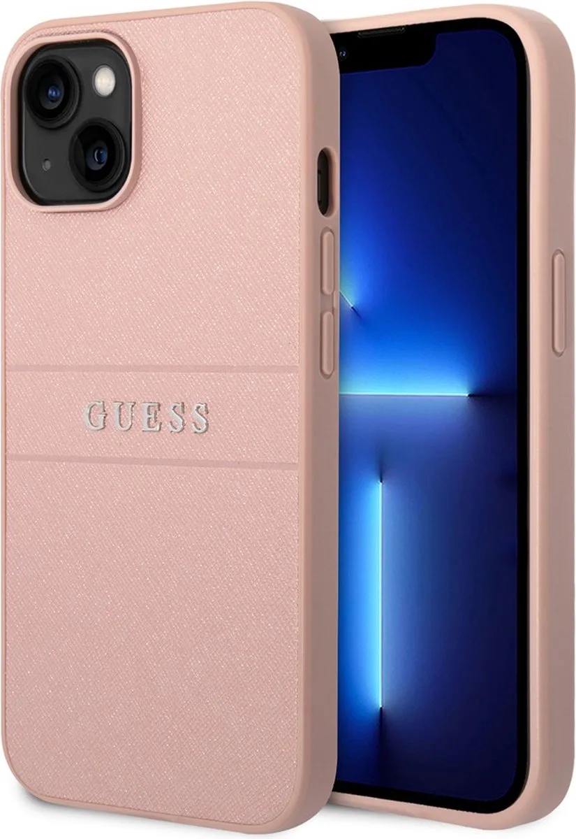 Saffiano Back Case - Geschikt voor Apple iPhone 14 Plus (6.7") von Guess in Rosa – Produktfoto