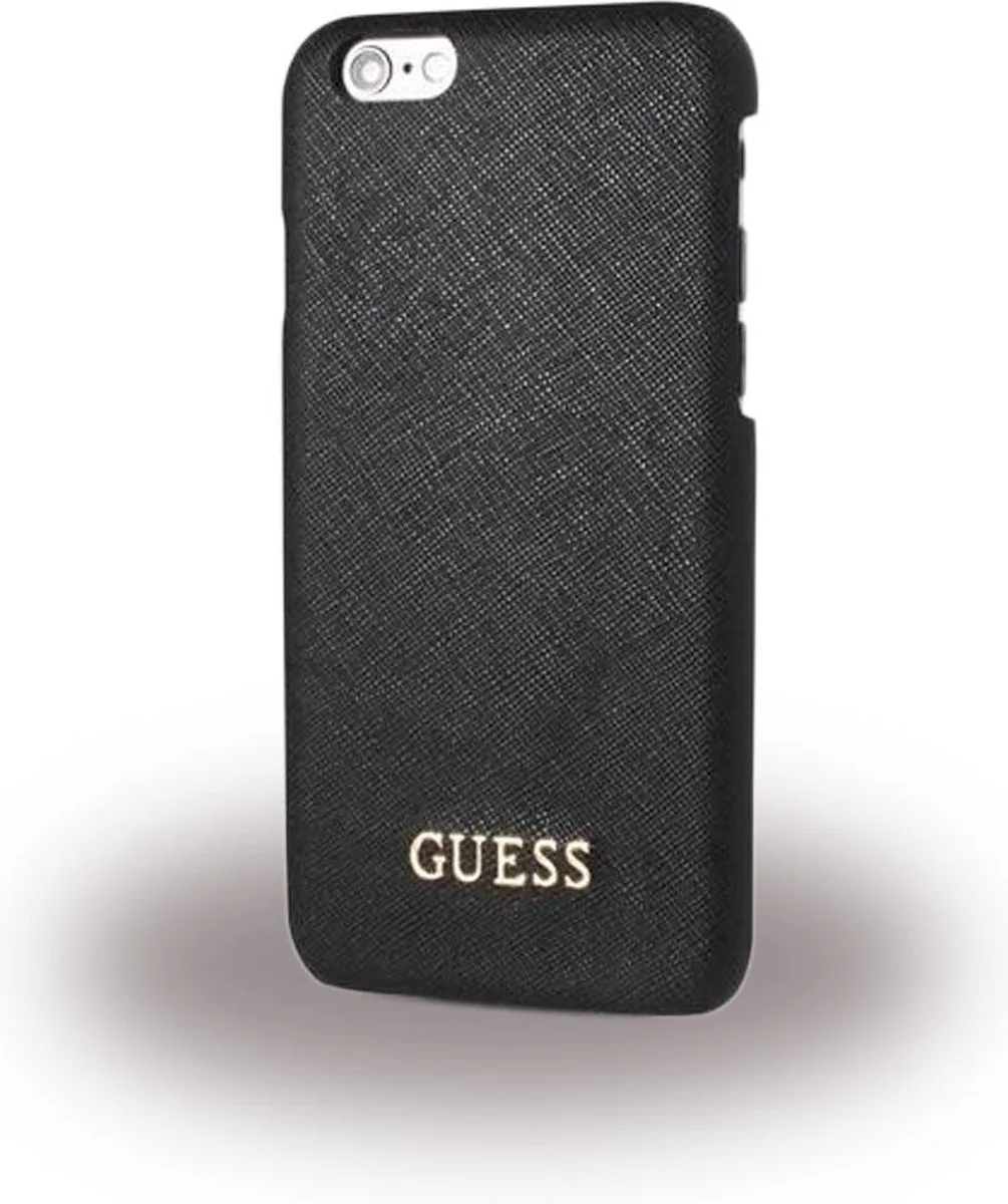 Saffiano Back Cover - Geschikt voor Apple iPhone 6 Plus/6S Plus (5.5") fra Guess i Sort – produktbillede