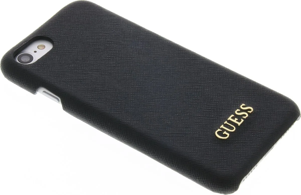 Saffiano Backcover Case Apple iPhone 6/6S/7/8/SE (2020/2022) - GUHCP7TBK fra Guess i Sort – produktbillede