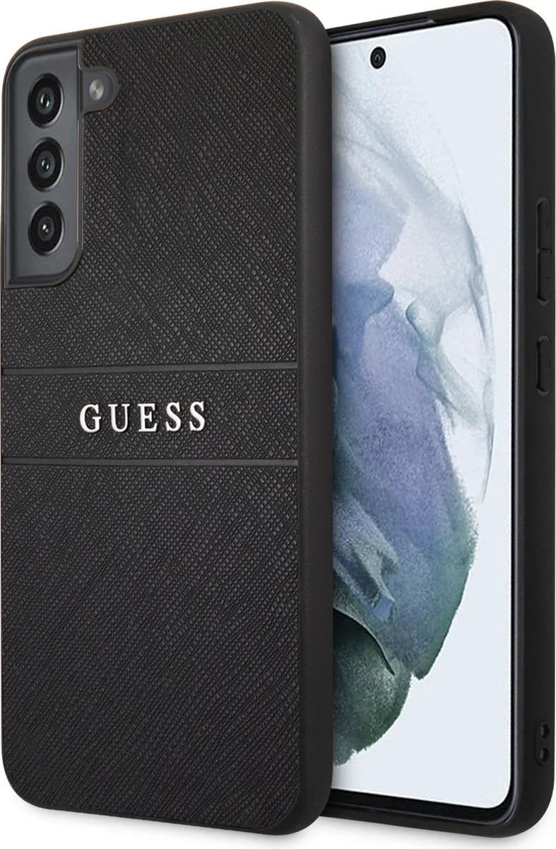 Saffiano PU leren Backcase Samsung Galaxy S22 fra Guess i Sort – produktbillede