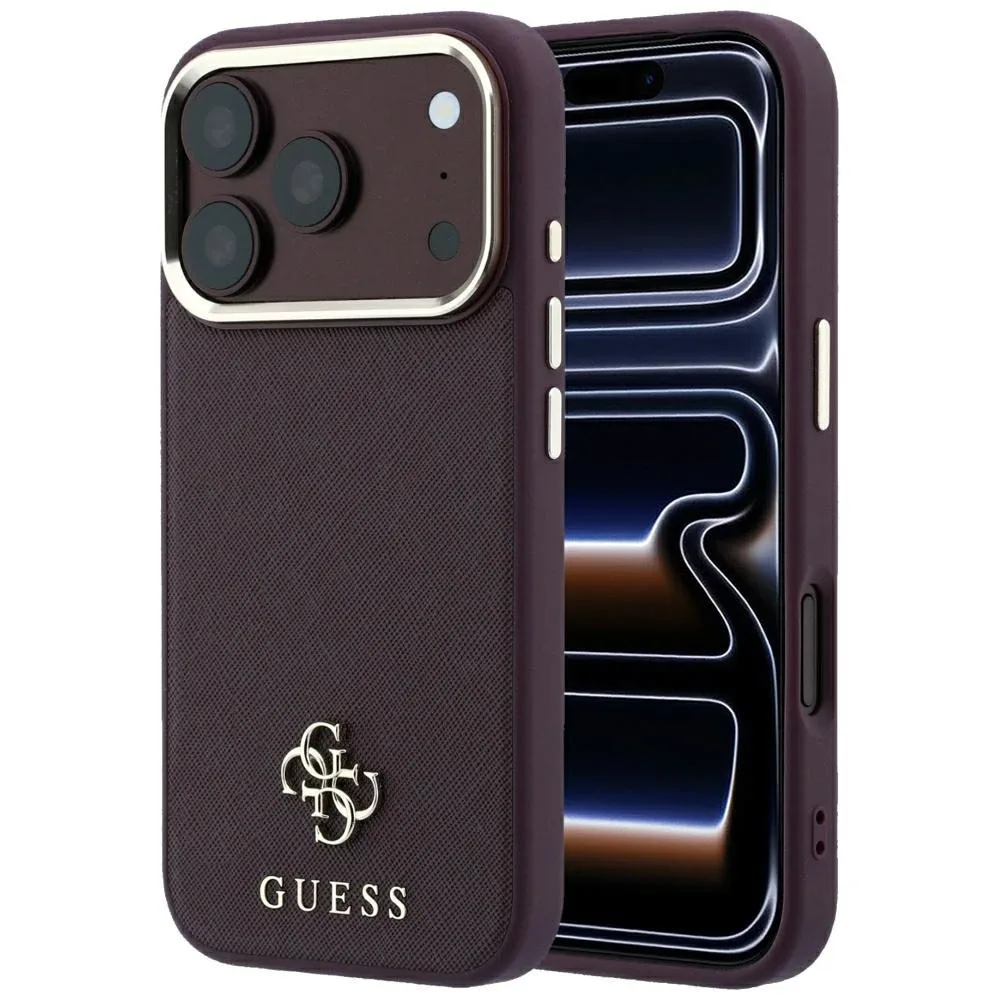 Saffiano Small 4G & Classic Logo MagSafe hoesje voor iPhone 18 Pro Max / 17 Pro Max in rood by Guess – product photo