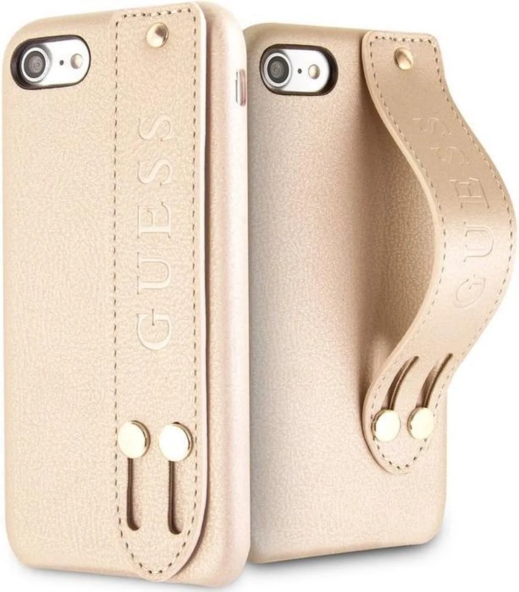 Saffiano Strap Hard Case - Apple iPhone 8 (4.7") de Guess en Or – photo produit
