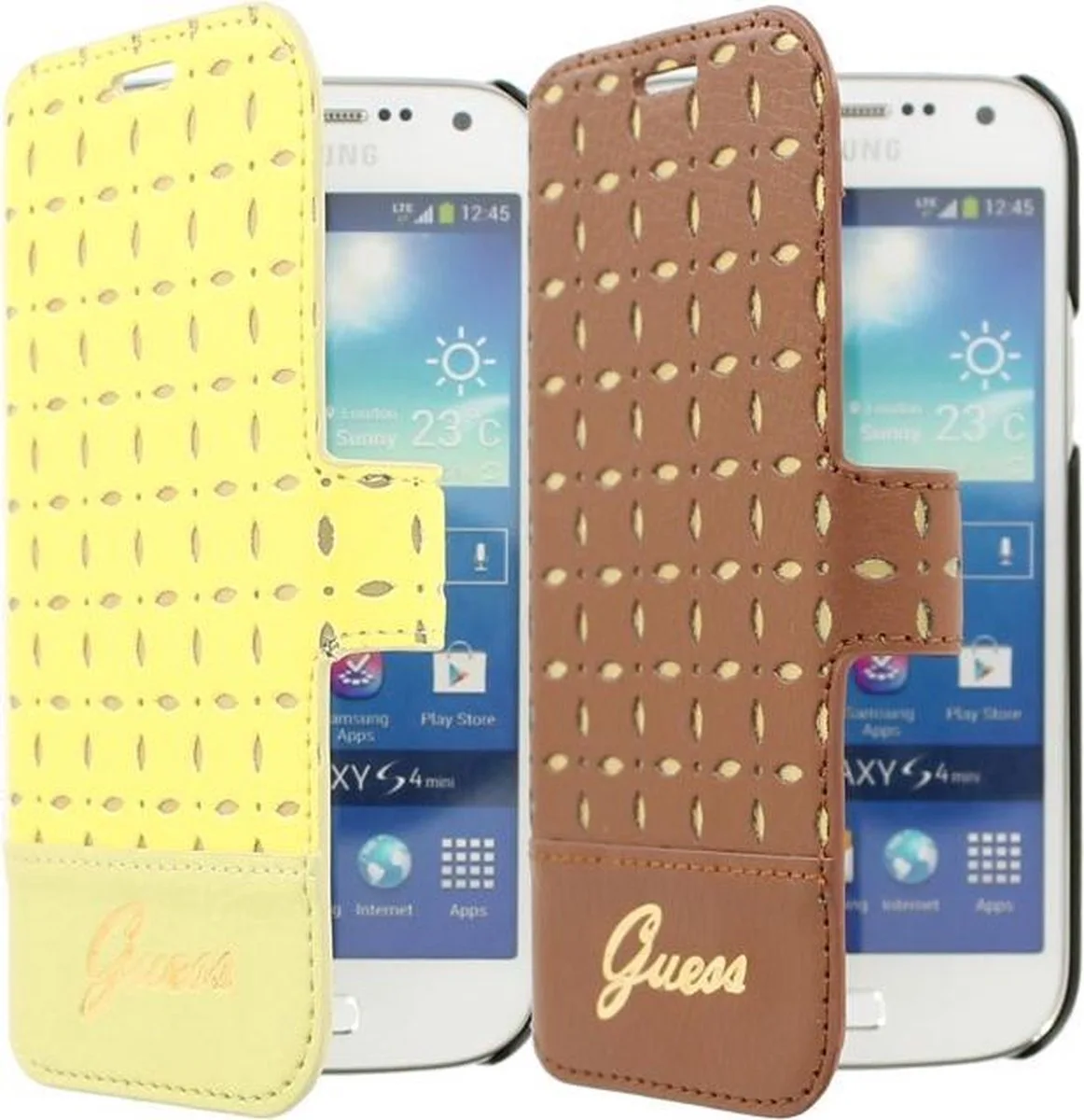 Samsung Galaxy S4 Mini hoesje de Guess en Marron – photo produit