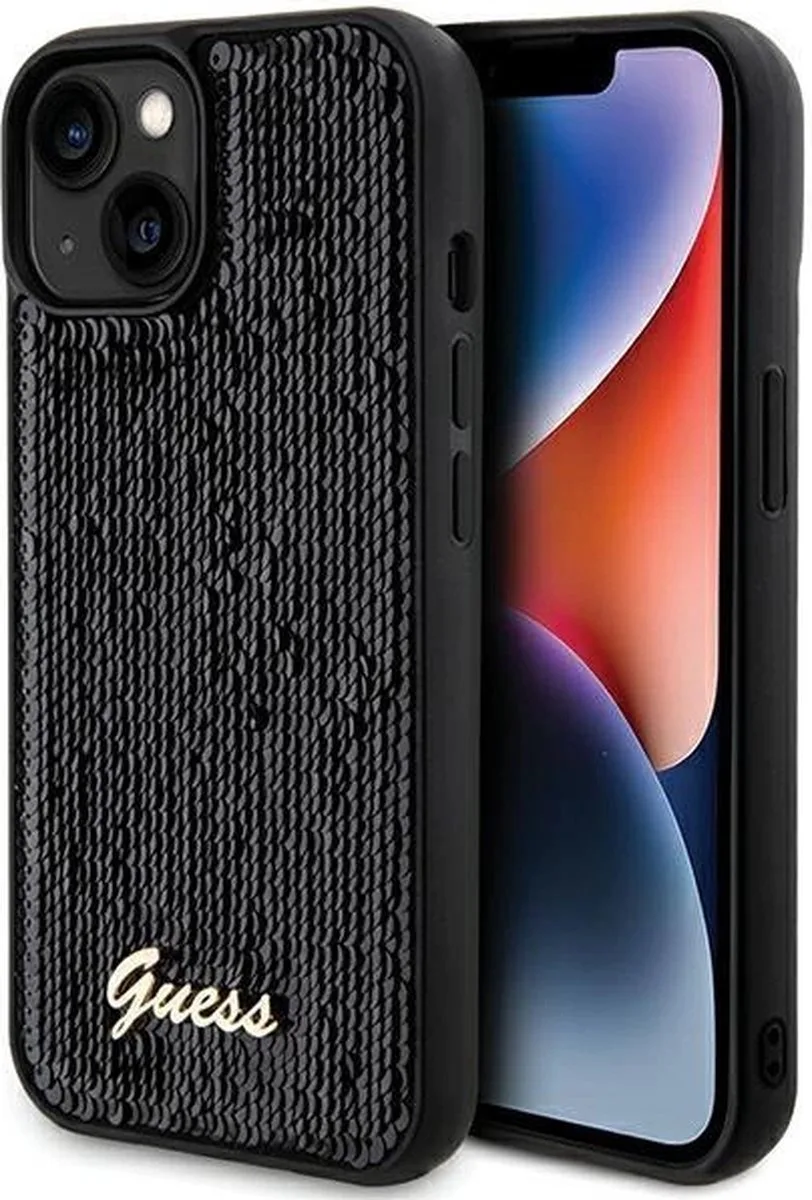Sequins Back Case - Geschikt voor Apple iPhone 14 från Guess i Svart – produktbild