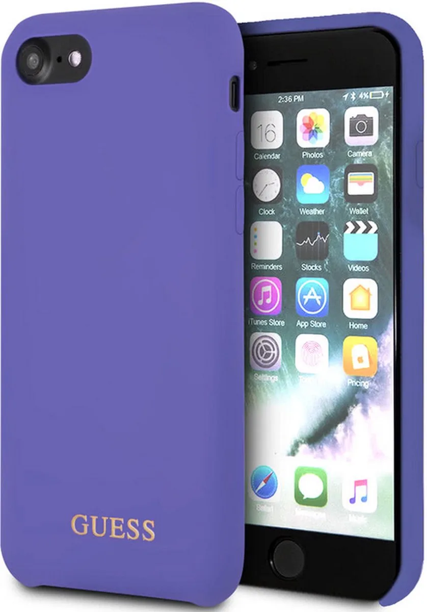 Silicone Back Case - Geschikt voor Apple iPhone 7/8 (4.7") van Guess in Paars – productfoto