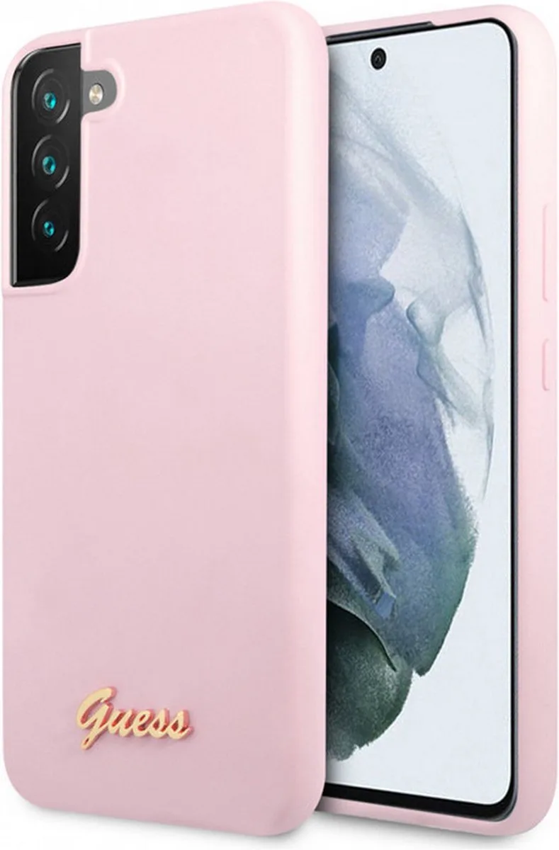 Silicone Retro Back Case - Geschikt voor Samsung Galaxy S22 Plus (S906) fra Guess i Lavendel – produktbillede
