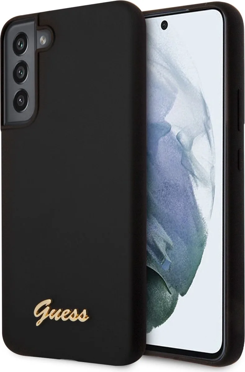 Siliconen hoesje Samsung Galaxy S22 Plus fra Guess i Sort – produktbillede