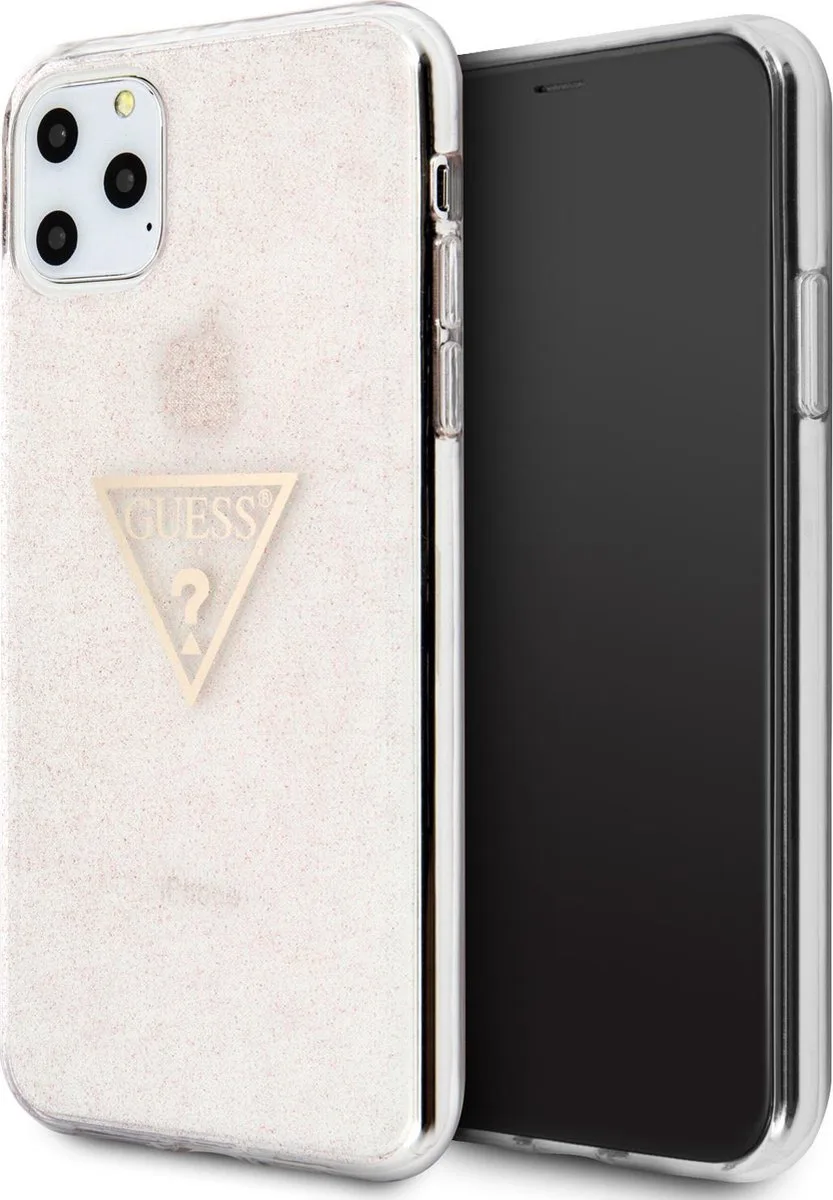 Solid Glitter TPU Backcover - iPhone 11 Pro Max (6.5") van Guess in Roze – productfoto