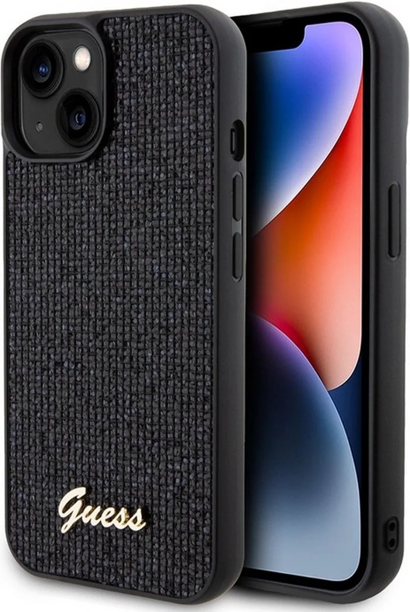 Square Mirror Back Case - Apple iPhone 15 (6.1") fra Guess i Sort – produktbillede