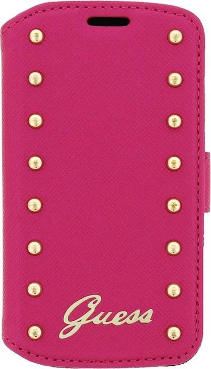 Studded Collection Folio Book Case - Geschikt voor Samsung Galaxy Trend Lite S7390 / S7392 van Guess in Roze – productfoto