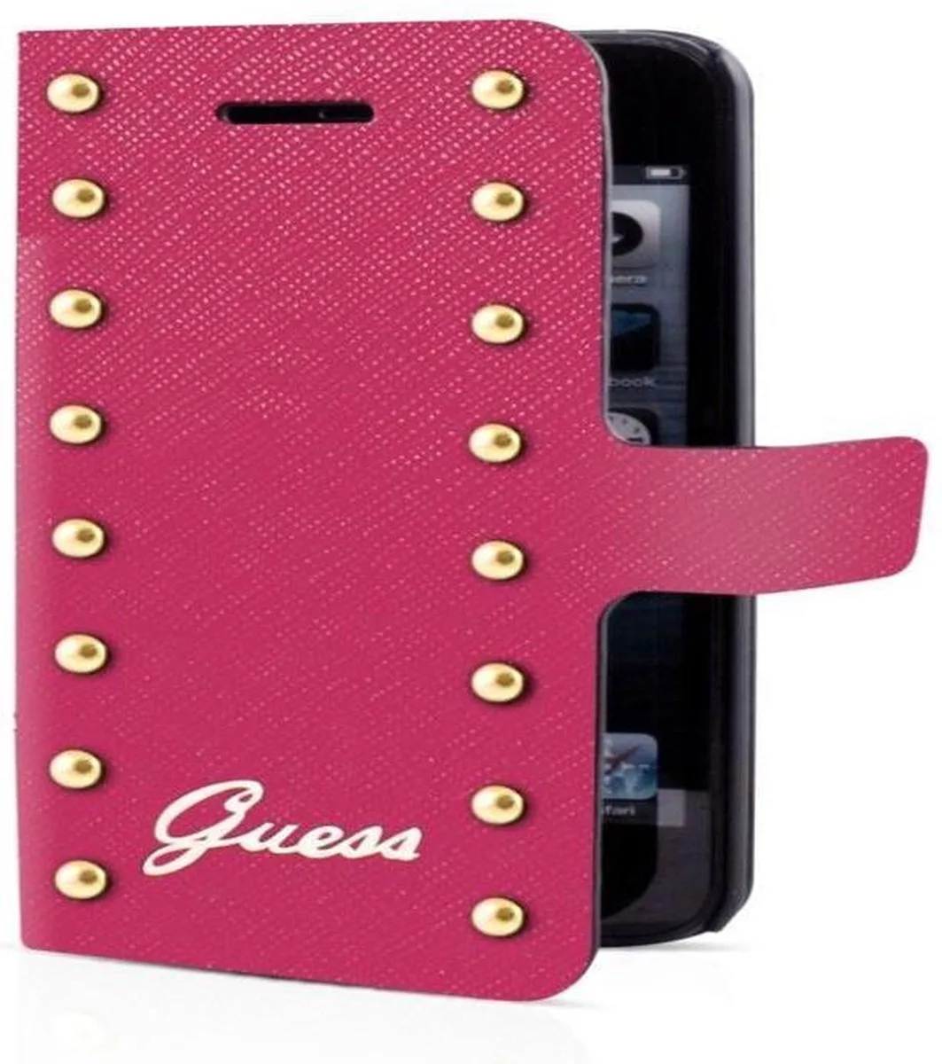 Studded Collection iPhone 5C Folio Case van Guess in Roze – productfoto
