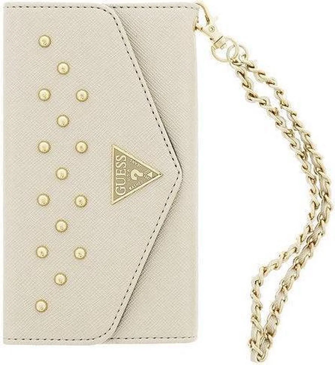 Studded HTC One M8 Clutch Case van Guess in Crème – productfoto