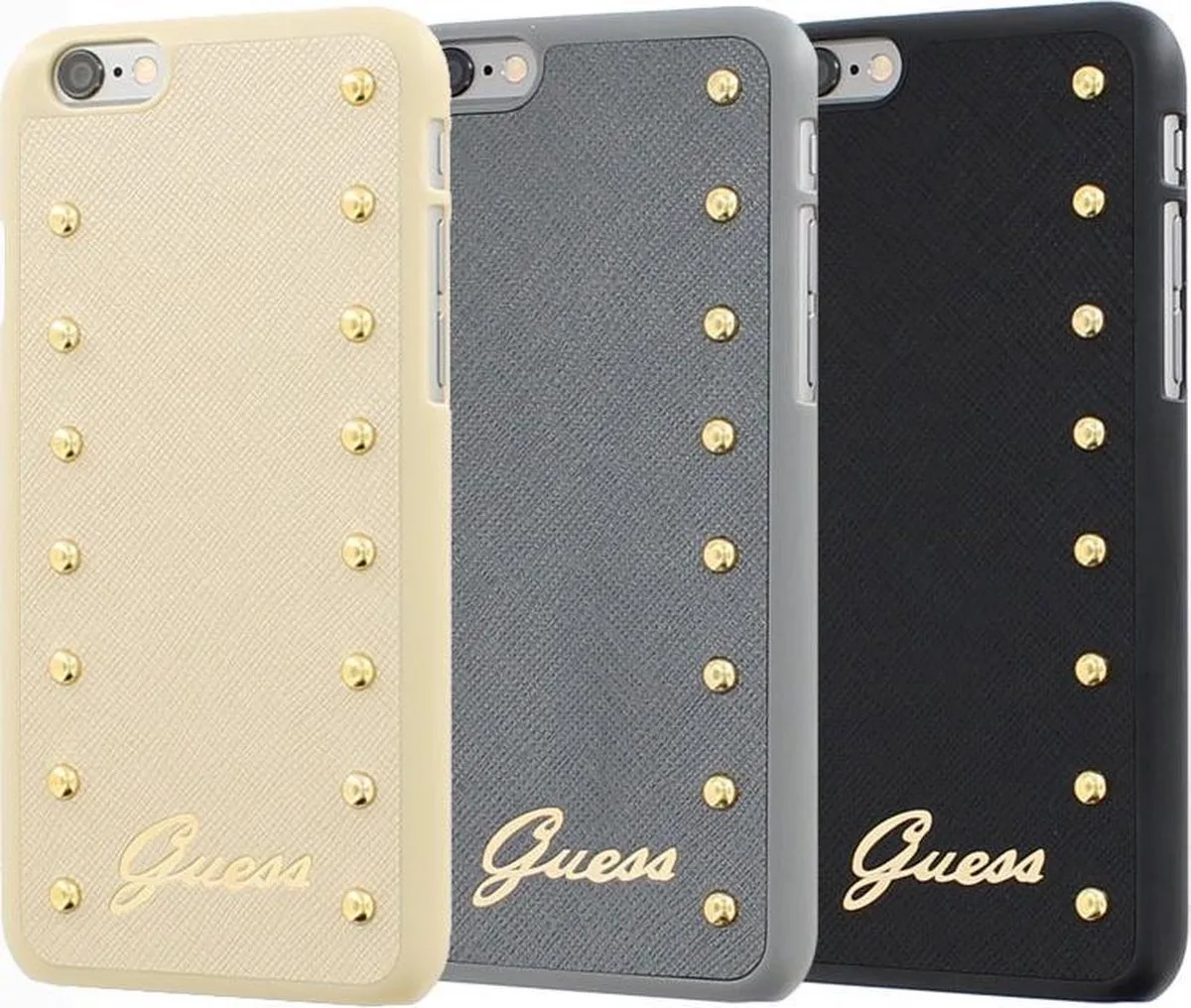 Studded iPhone 6 Hardcase Black van Guess in Zwart – productfoto