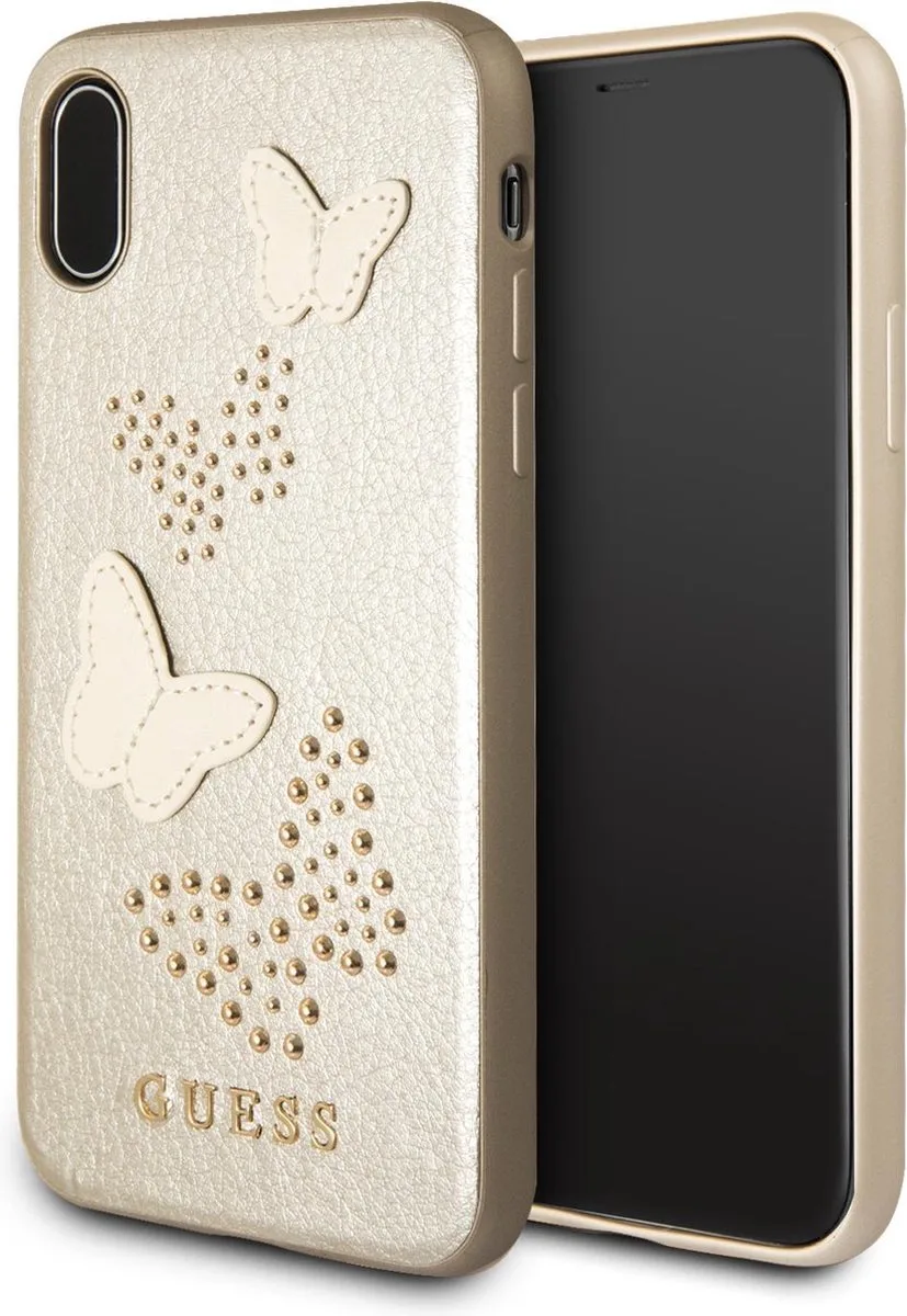 Studs & Sparkle Design Hardcase Apple iPhone X/XS (5.8'') van Guess in Goud – productfoto