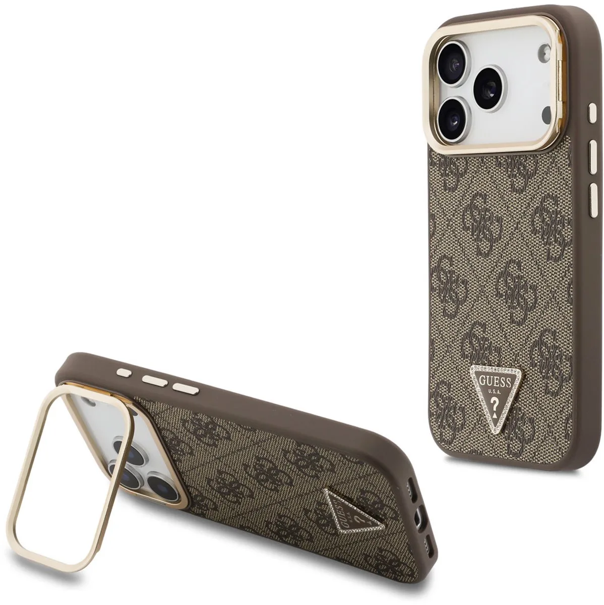 telefoonhoesje voor Apple iPhone 17 Pro - backcover von Guess in Braun – Produktfoto