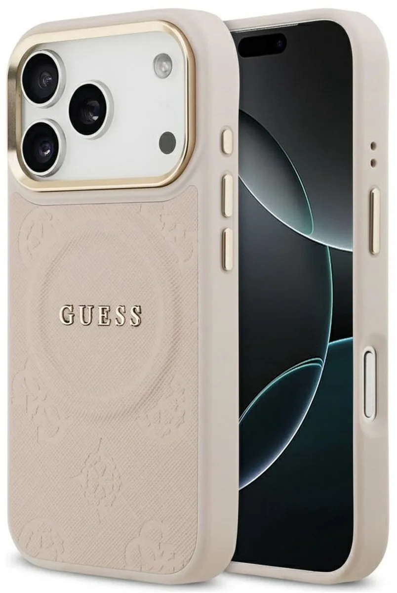 telefoonhoesje voor Apple iPhone 17 Pro - Backcover hoesje von Guess in Rosa – Produktfoto