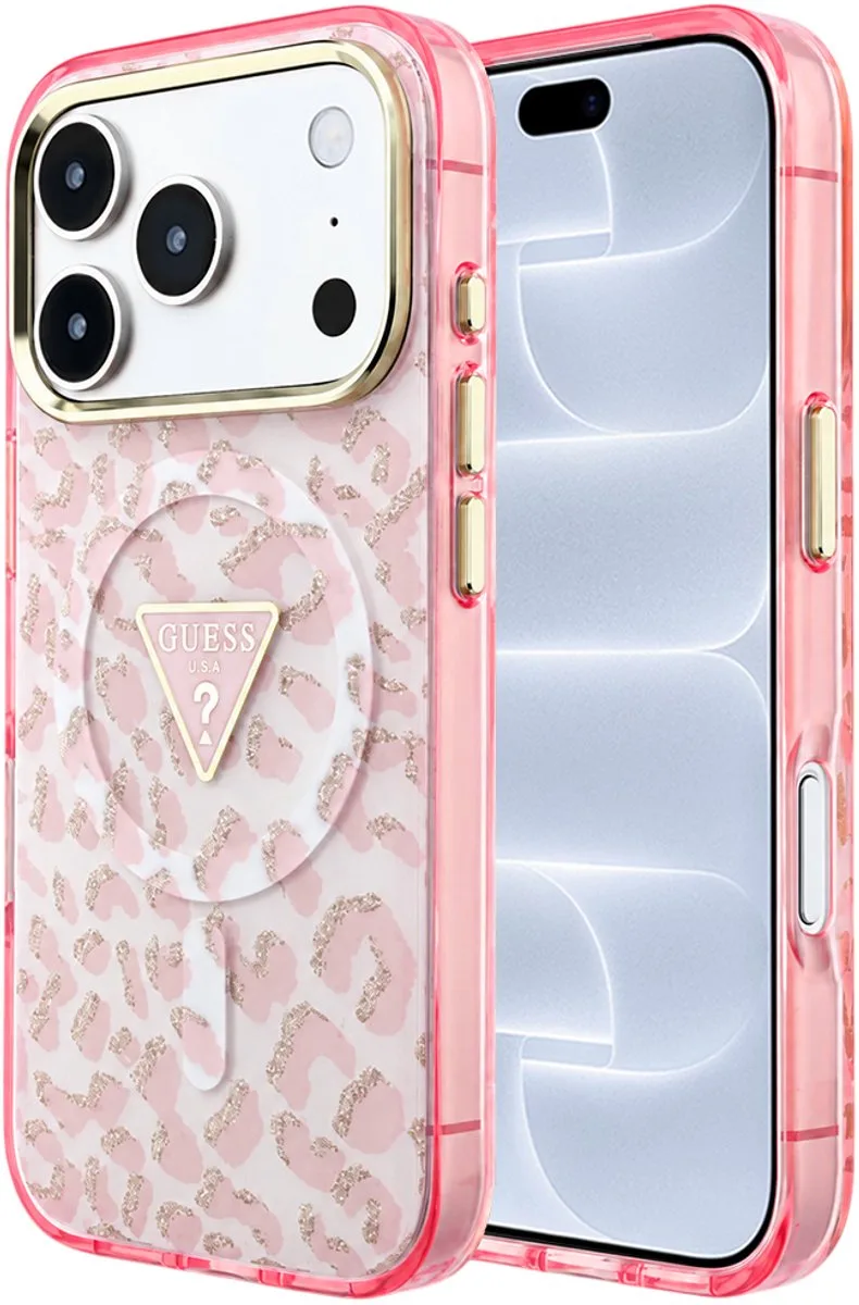 telefoonhoesje voor Apple iPhone 18 Pro - Backcover hoesje van Guess in Roze – productfoto