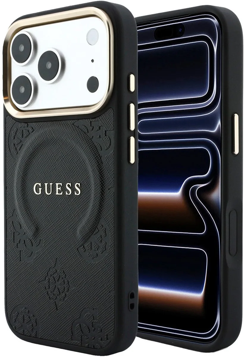 telefoonhoesje voor Apple iPhone 18 Pro Max - Backcover hoesje de Guess en Noir – photo produit