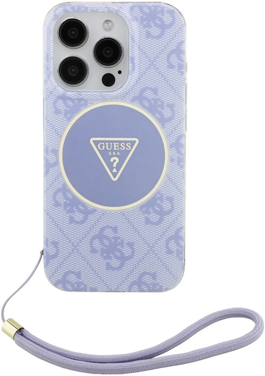 telefoonhoesje voor iPhone 15 Pro - MagSafe geschikt de Guess en Violet – photo produit