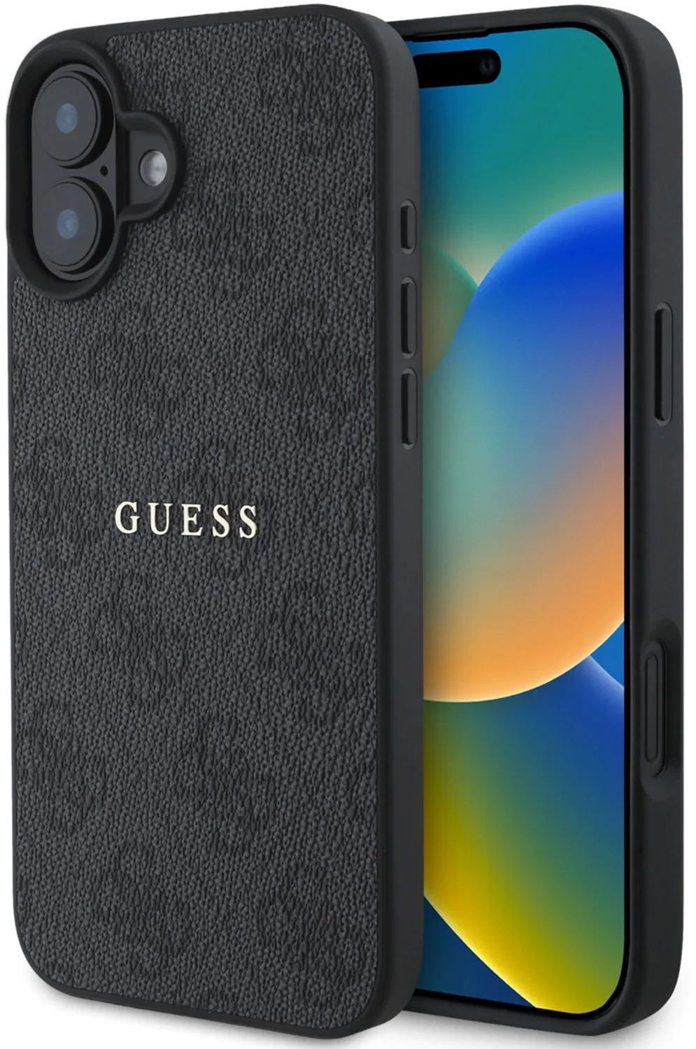 telefoonhoesje voor iPhone 16 Plus - backcover met MagSafe de Guess en Noir – photo produit
