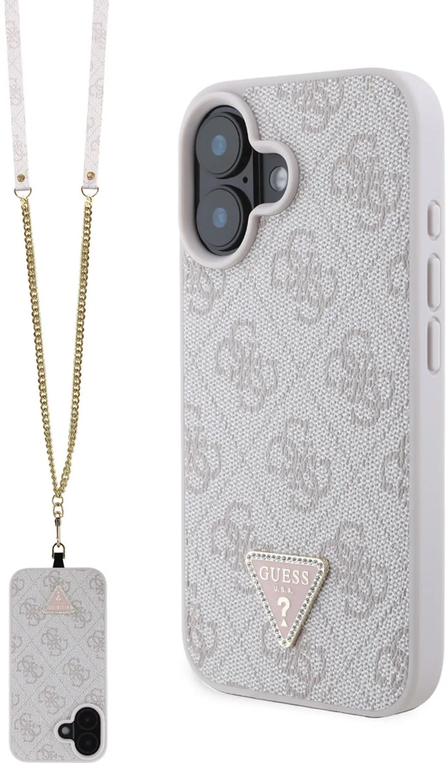 telefoonhoesje voor iPhone 16 Plus - backcover van Guess in Roze – productfoto