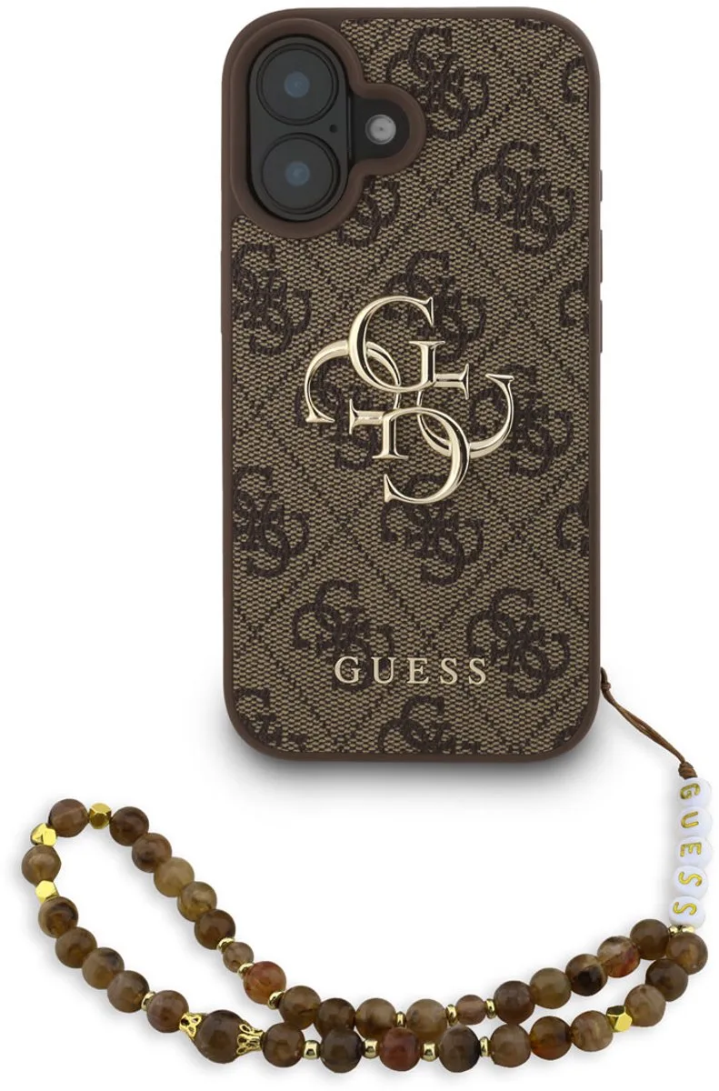 telefoonhoesje voor iPhone 16 Plus - MagSafe geschikt de Guess en Marron – photo produit