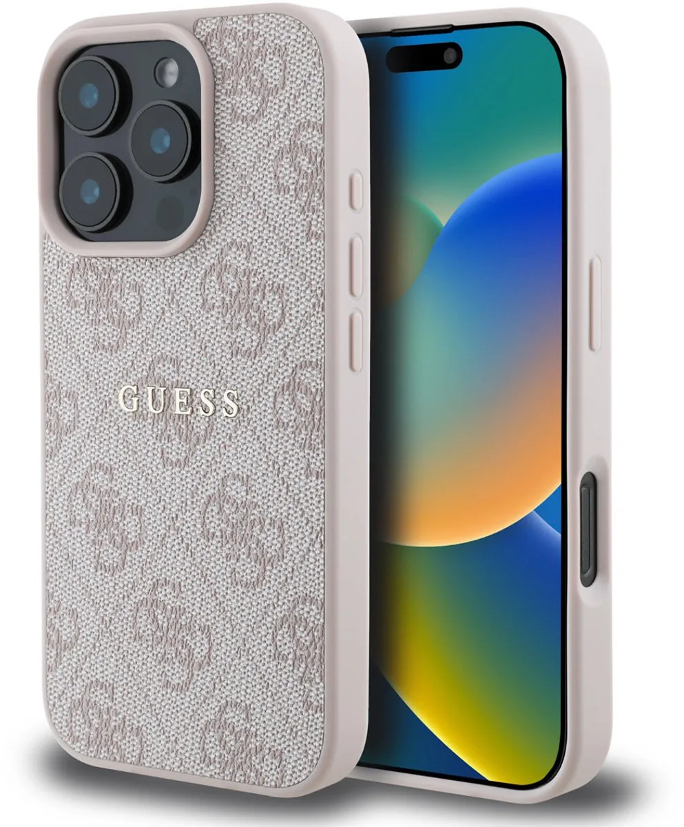telefoonhoesje voor iPhone 16 Pro - MagSafe geschikt - Pink by Guess in Pink – product photo