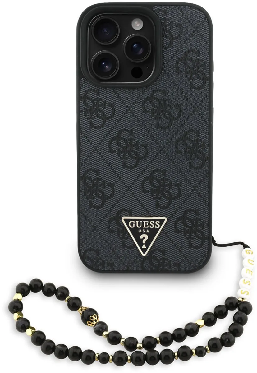 telefoonhoesje voor iPhone 16 Pro - MagSafe geschikt de Guess en Noir – photo produit