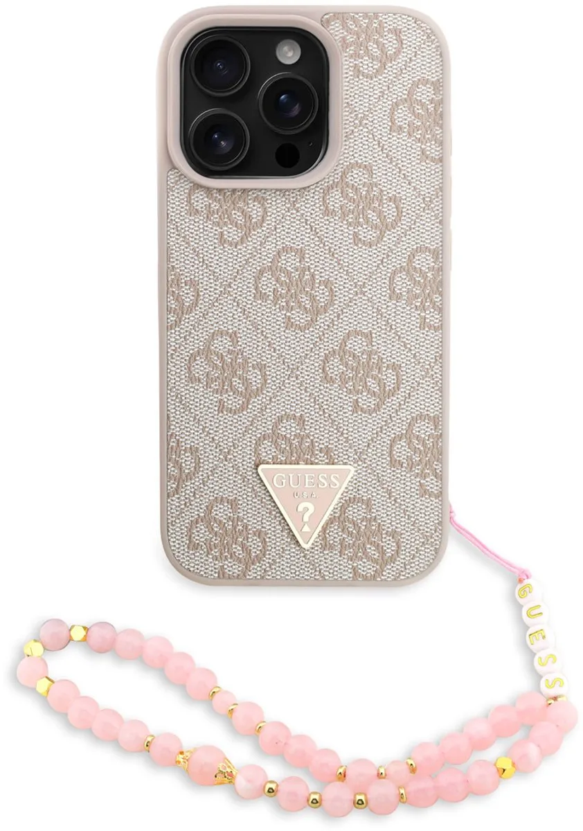 telefoonhoesje voor iPhone 16 Pro Max - MagSafe - Pink de Guess en Rose – photo produit