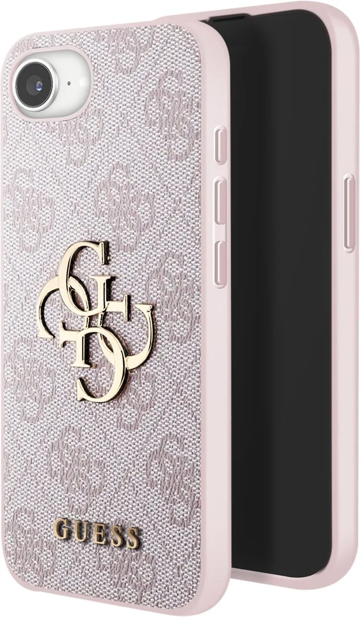 telefoonhoesje voor iPhone 16e & 17e - luxe design von Guess in Rosa – Produktfoto