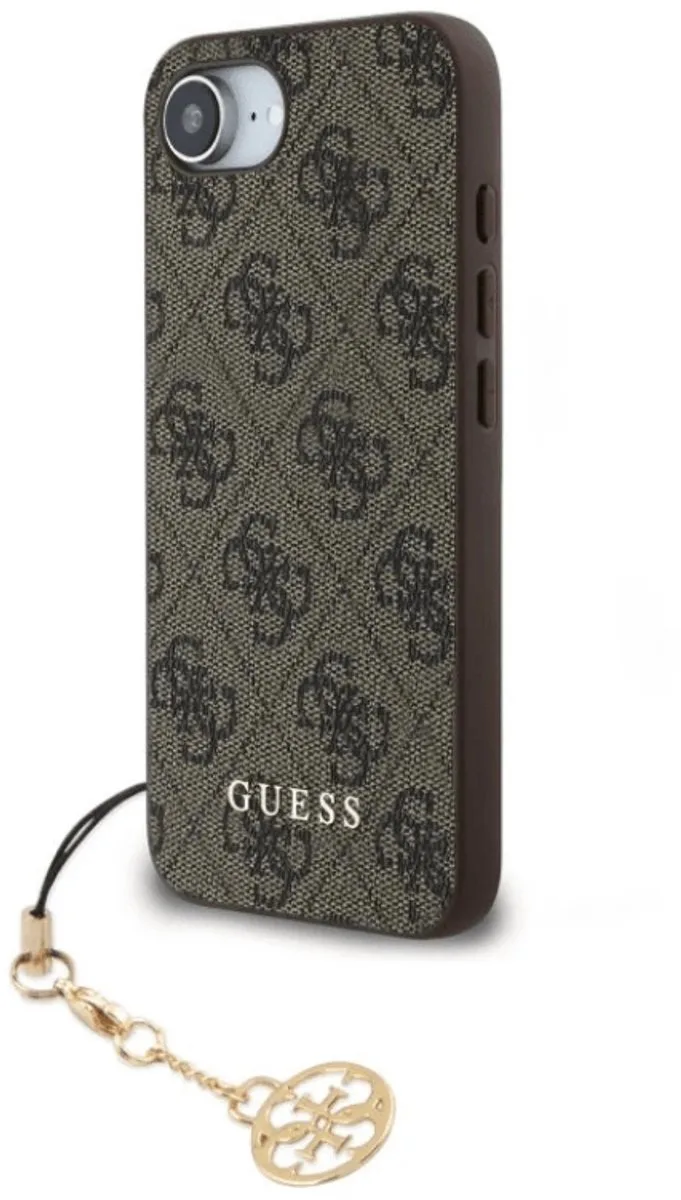 telefoonhoesje voor iPhone 16e & 17e - schokabsorberend de Guess en Noir – photo produit