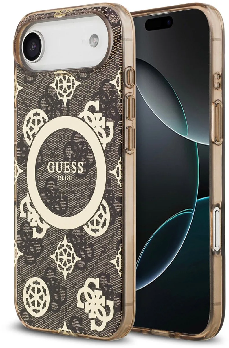Telefoonhoesje voor iPhone 17 Air - MagSafe geschikt van Guess in Bruin – productfoto