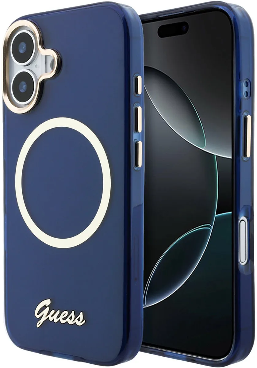 Telefoonhoesje voor iPhone 17 - MagSafe geschikt de Guess en Bleu – photo produit