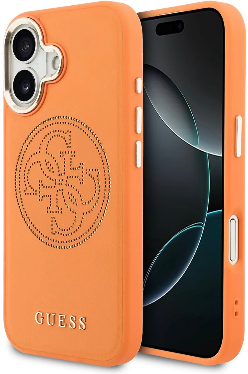 Telefoonhoesje voor iPhone 17 - MagSafe geschikt van Guess in Oranje – productfoto