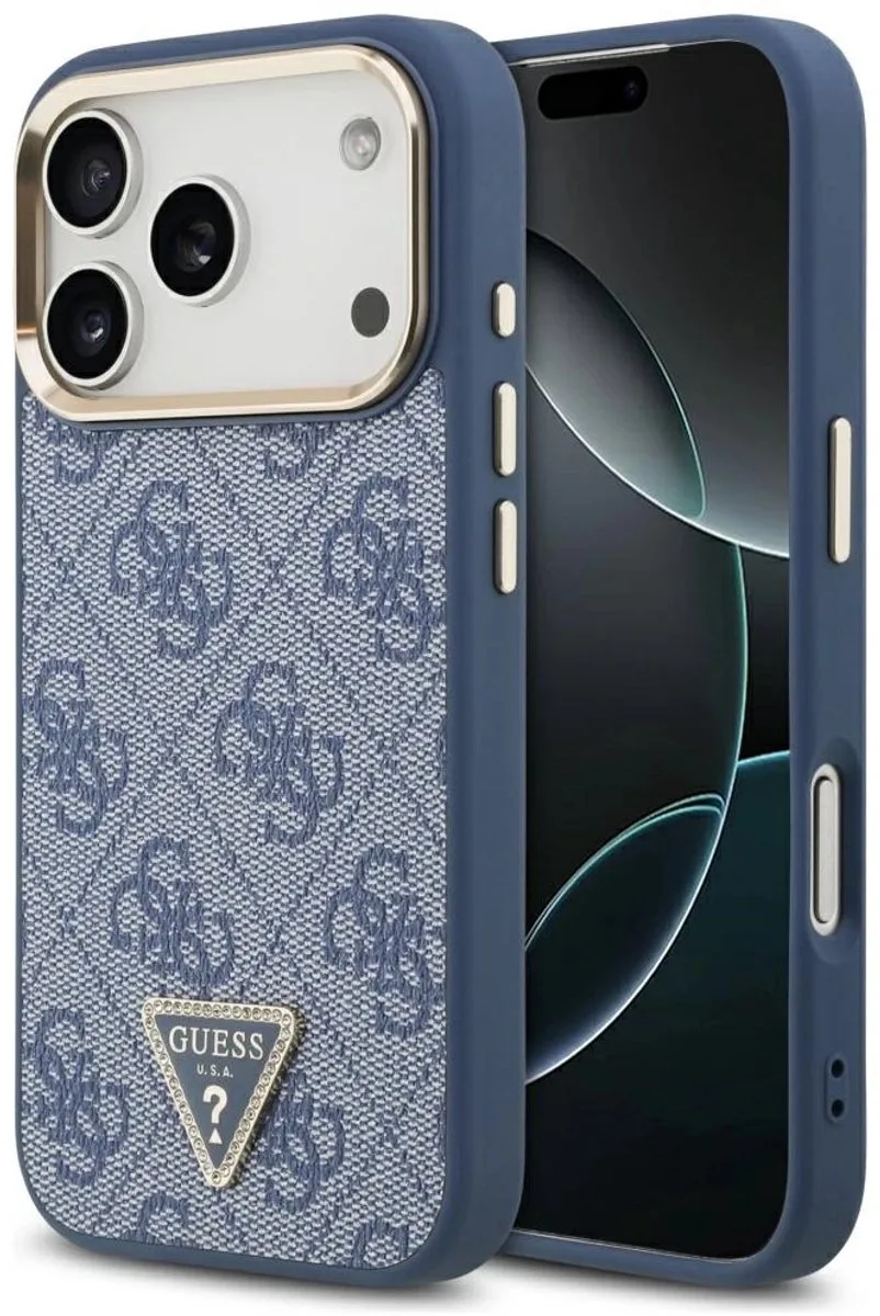 telefoonhoesje voor iPhone 17 Pro - MagSafe van Guess in Blauw – productfoto