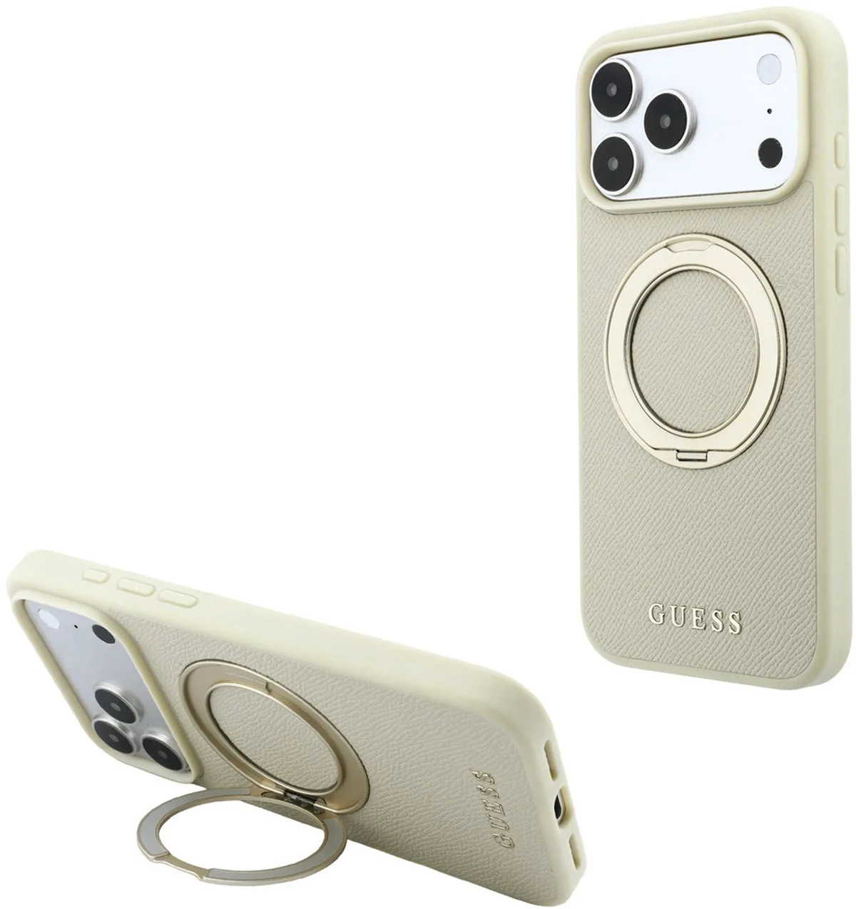 telefoonhoesje voor iPhone 18 Pro / iPhone 17 Pro - magSafe van Guess in Champagne – productfoto