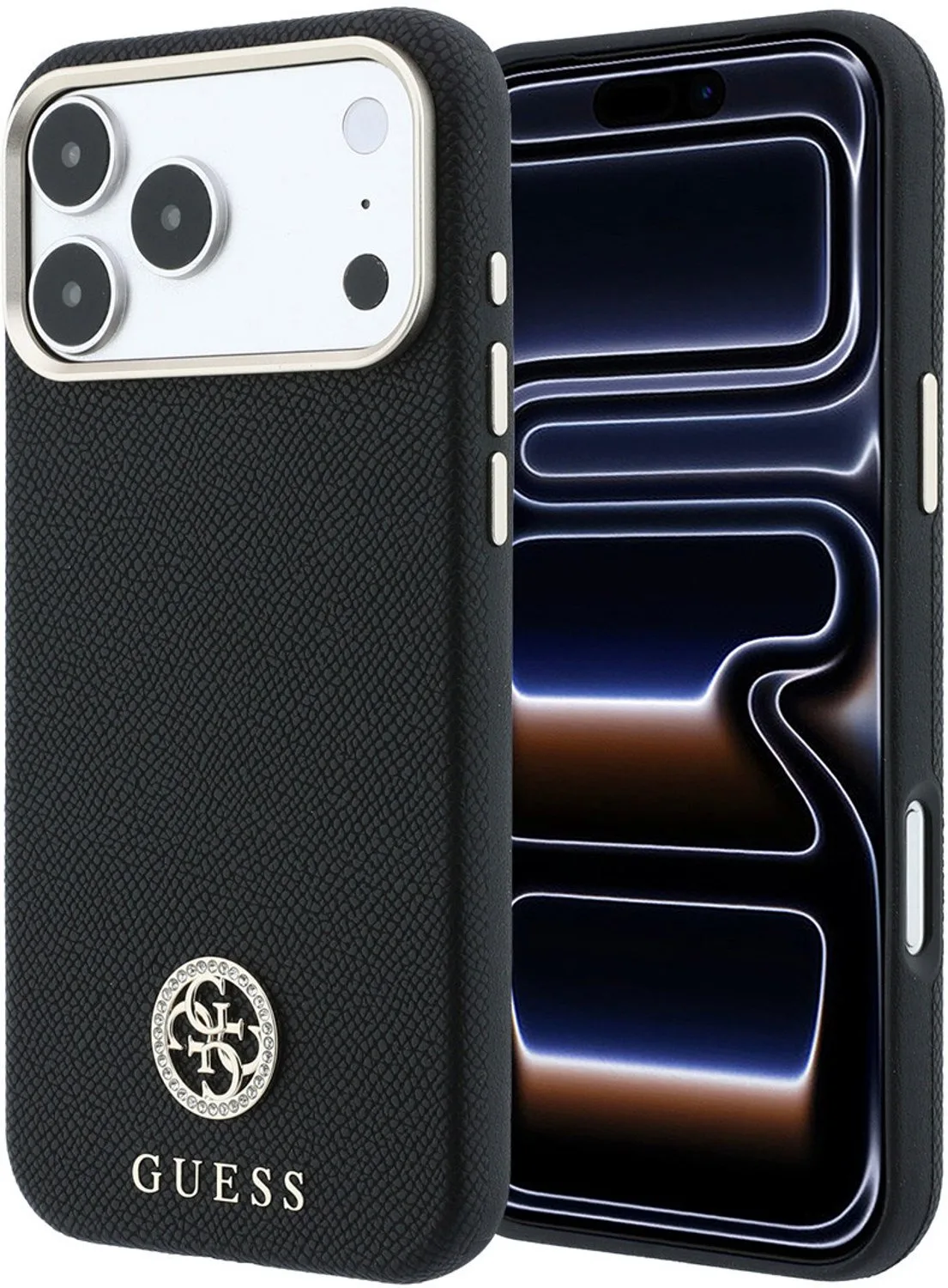 telefoonhoesje voor iPhone 18 Pro Max en iPhone 17 Pro Max - backcover von Guess in Schwarz – Produktfoto