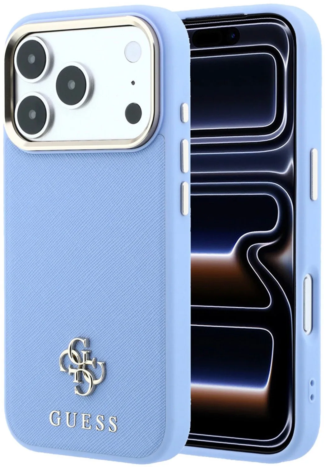 telefoonhoesje voor iPhone 18 Pro Max en iPhone 17 Pro Max - backcover de Guess en Bleu clair – photo produit