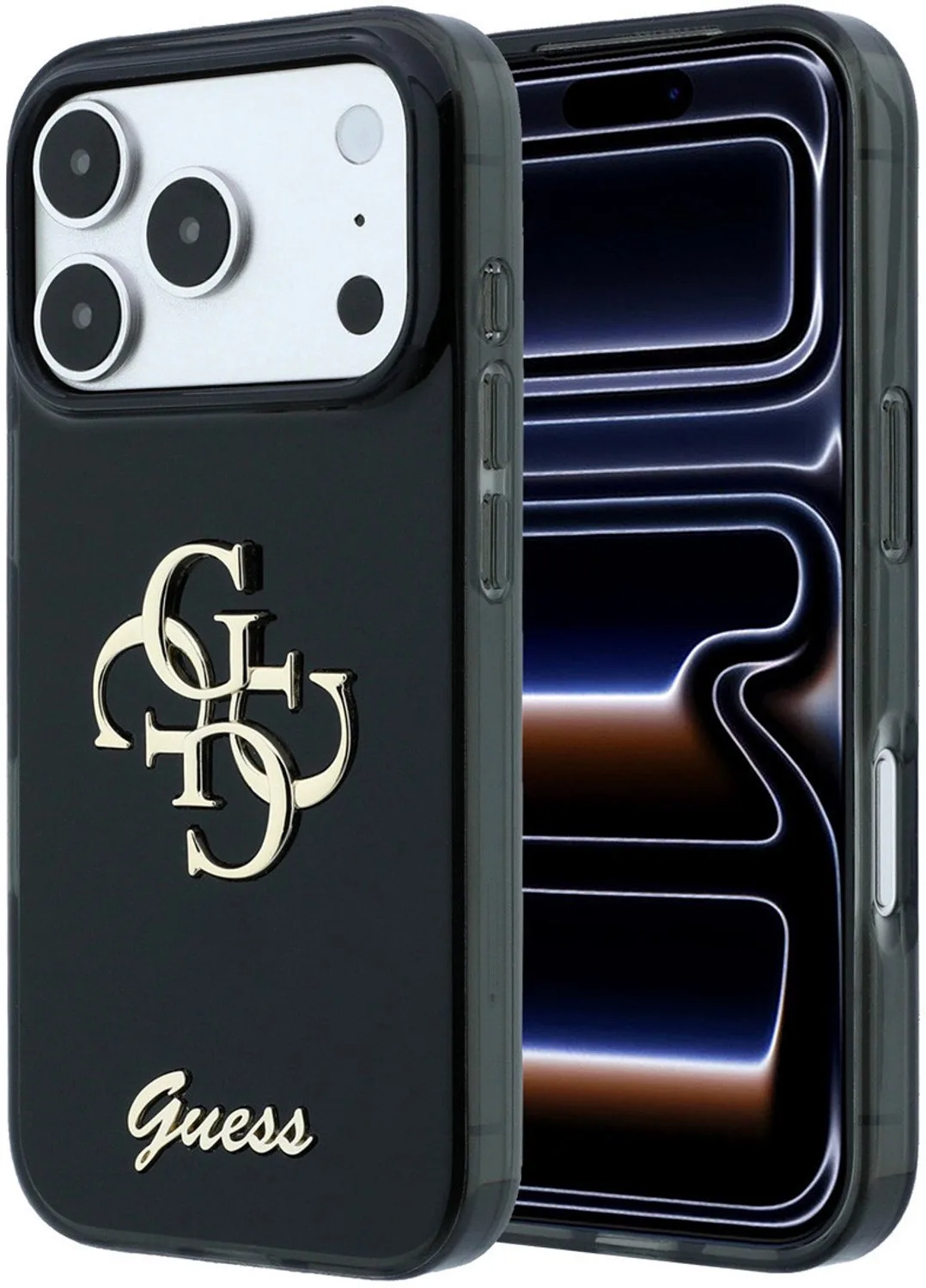 telefoonhoesje voor iPhone 18 Pro Max en iPhone 17 Pro Max - backcover van Guess in Zwart – productfoto