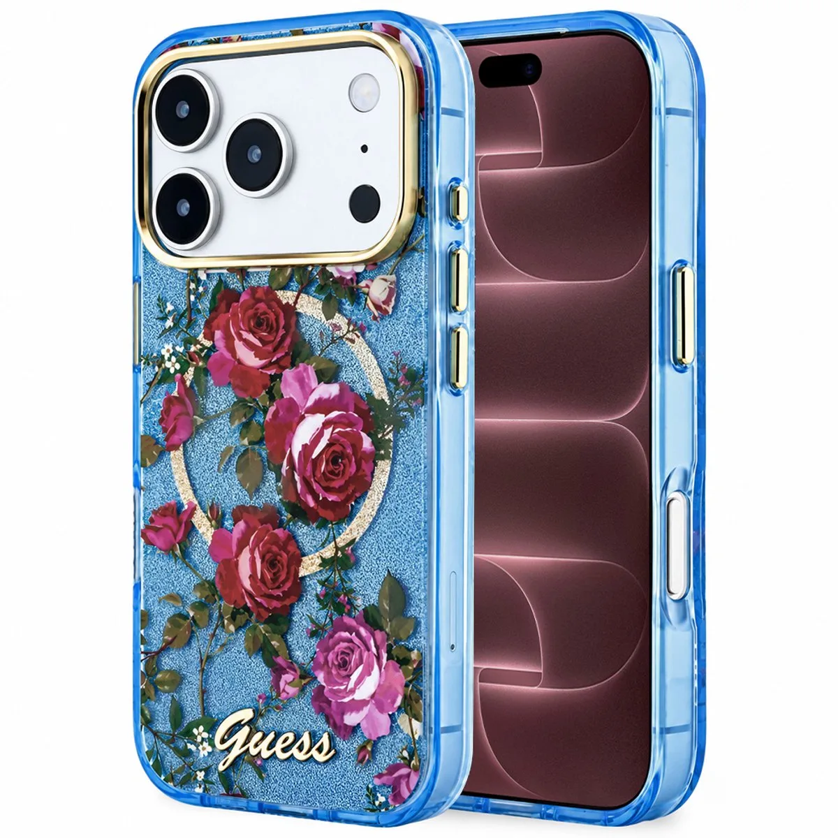 telefoonhoesje voor iPhone 18 Pro Max en iPhone 17 Pro Max - backcover - Lichtblauw van Guess in Blauw – productfoto