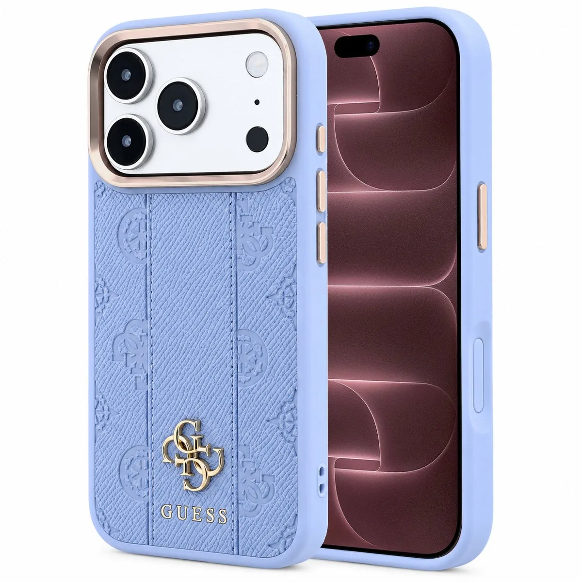 telefoonhoesje voor iPhone 18 Pro Max en iPhone 17 Pro Max - MagSafe compatibel - Lichtblauw van Guess in Blauw – productfoto