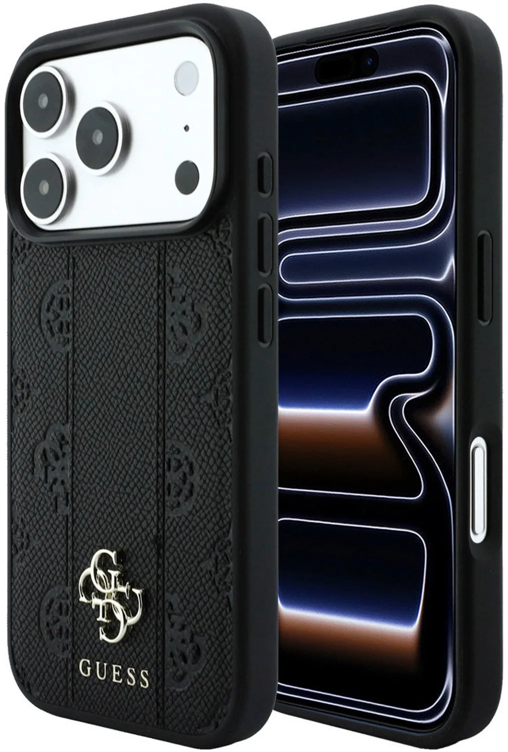telefoonhoesje voor iPhone 18 Pro Max en iPhone 17 Pro Max - MagSafe van Guess in Zwart – productfoto
