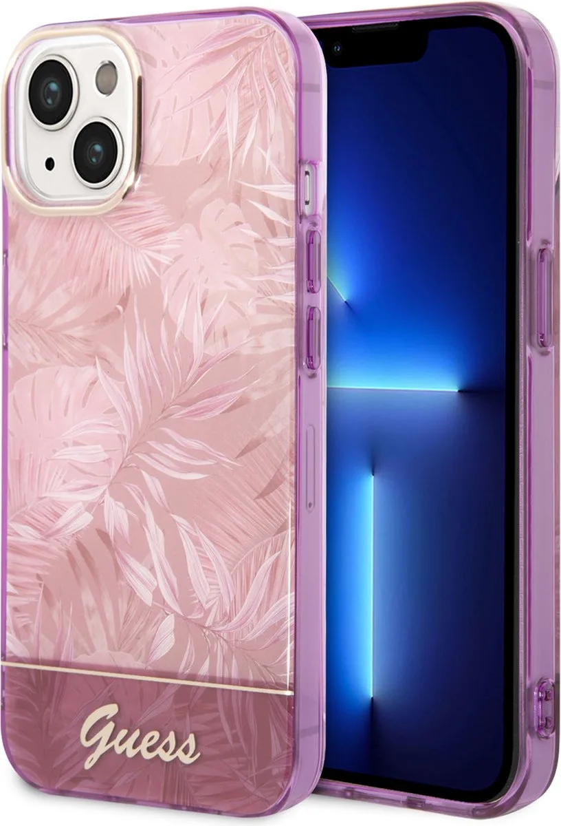 TPU Telefoonhoesje voor Apple iPhone 14 Plus - Bescherm je Telefoon met Back Cover & TPU Materiaal van Guess in Roze – productfoto