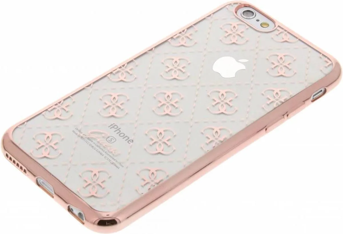 TPU Transparant case 4G - rosé - voor iPhone 6/6S (4.7") de Guess en Rose – photo produit