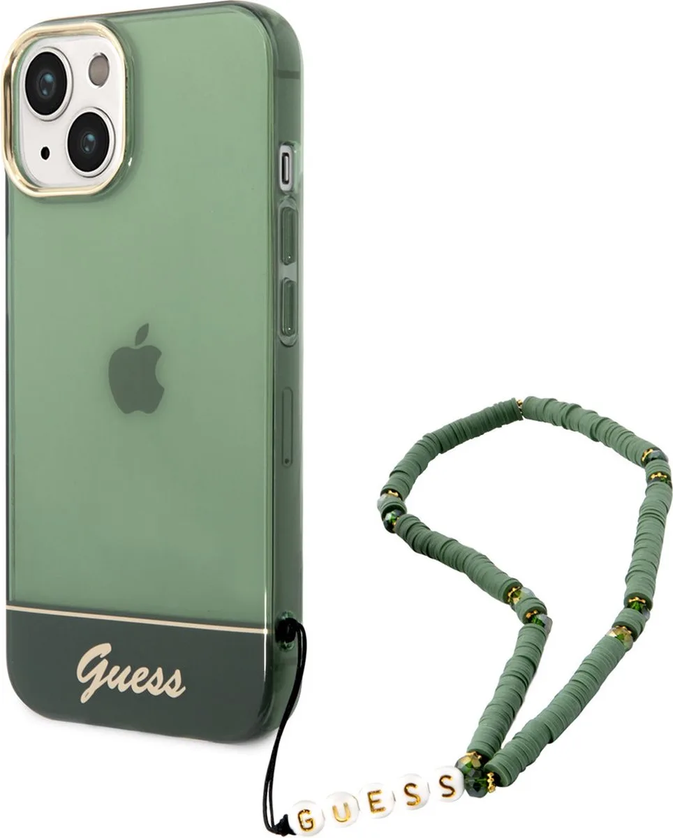 Transparant Telefoonhoesje voor Apple iPhone 14 - Bescherming van Telefoon, TPU Materiaal von Guess in Grün – Produktfoto