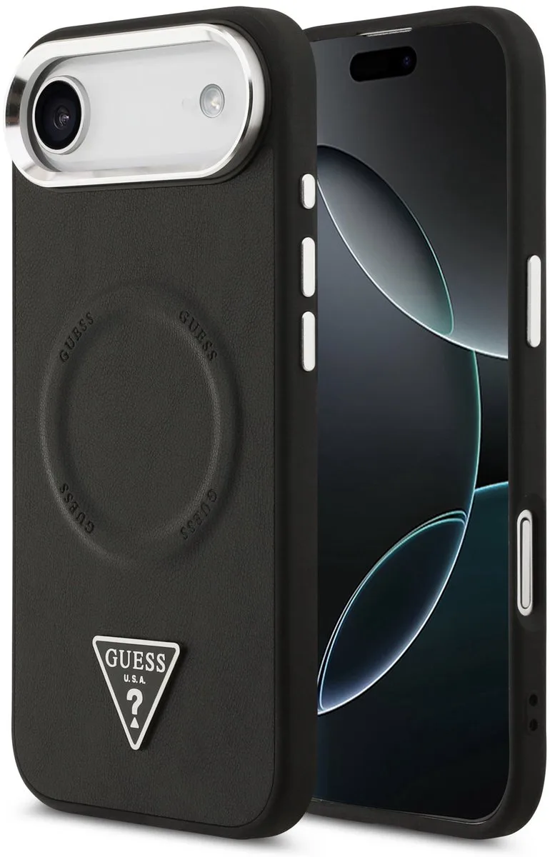 Triangle Logo geschikt voor iPhone Air hoesje MagSafe compatibel de Guess en Noir – photo produit
