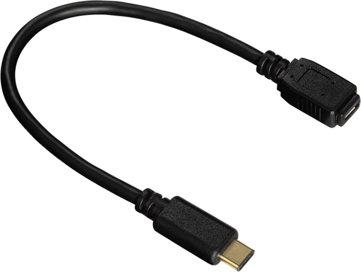 Adapter kabel micro USB vrouwelijk - USB-C 0,15m by Hama in Multicolour – product photo