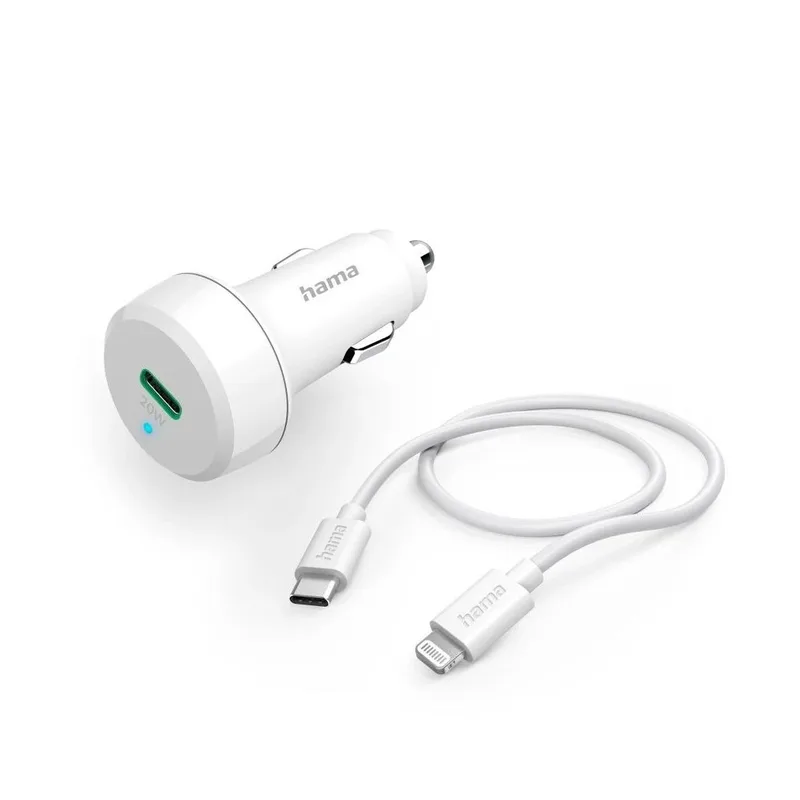 Auto-oplaadset, Lightning, Power Delivery (PD), 20W Oplader Wit by Hama – product photo