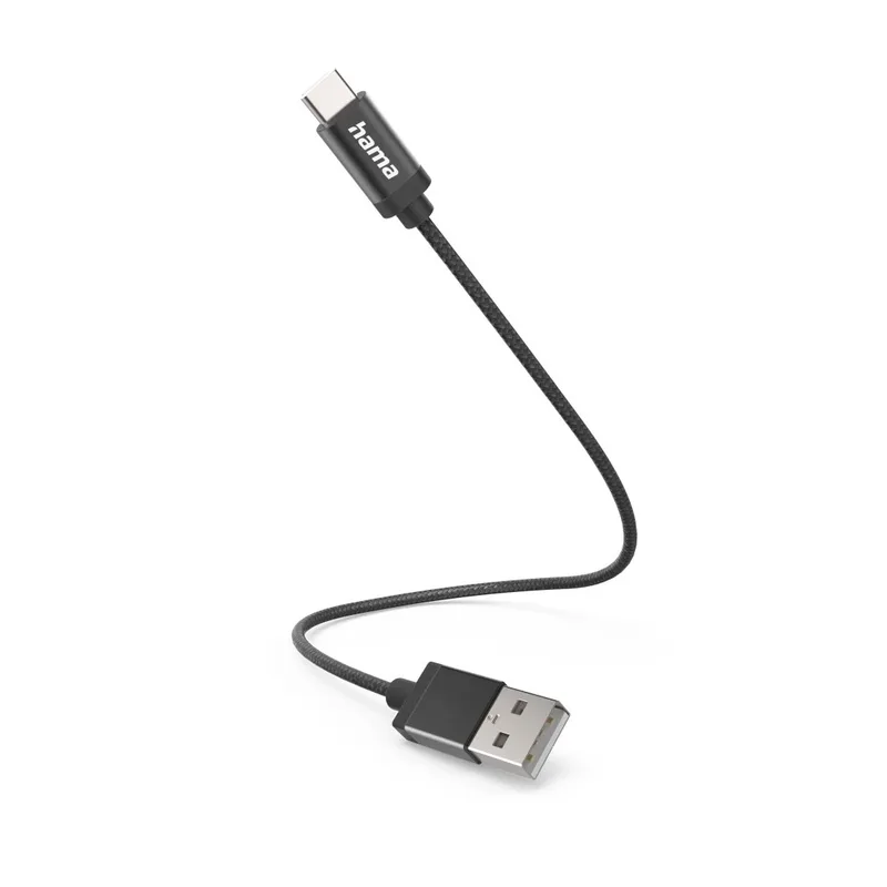 Charging Cable USB-A USB-C 0.2 m Nylon Oplader Zwart by Hama – product photo