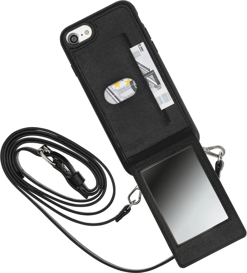 Cross-body-cover Mirror Voor Apple IPhone 6/6s/7/8/SE 2020 by Hama in Black – product photo